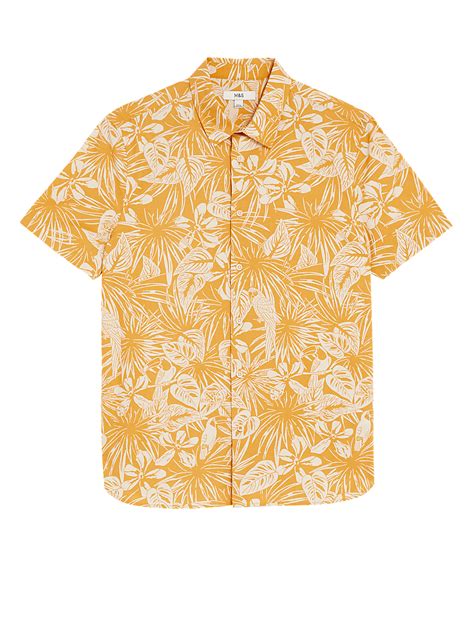 Buy Pure Cotton Hawaiian Cuban Collar Shirt at Marks & Spencer
