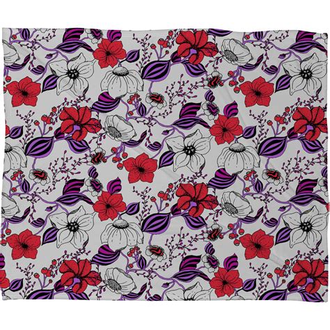 Deny Designs Rebekah Ginda Design Growing Wild Fleece Throw Blanket, 60 ...