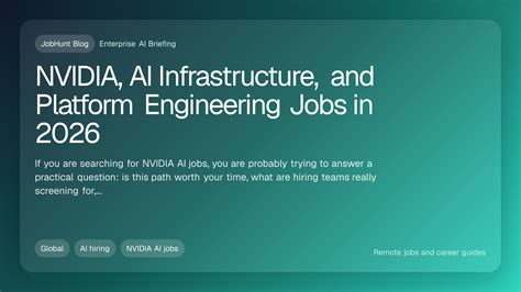 NVIDIA, AI Infrastructure, and Platform Engineering Jobs in 2026 | JobHunt