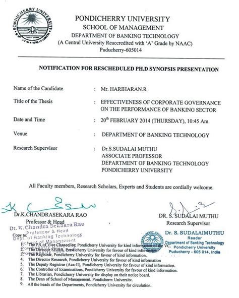 Rescheduled - Ph.D. Synopsis Presentation of Mr.R.Hariharan on 20.02. ...
