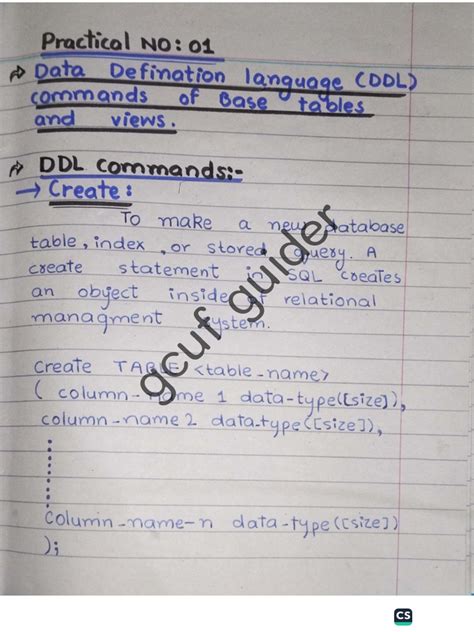 Database Practicals 的图像结果