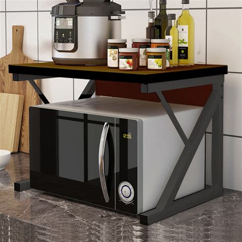Home Kawachi Single Tier Kitchen Counter Shelf Microwave Stand Storage ...