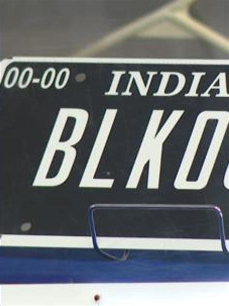 Indiana Blackout License Plate