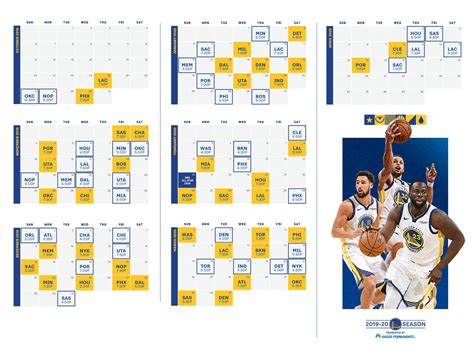 Printable Warriors Schedule - Printable Templates