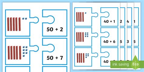 Place Value 2-Piece Jigsaw Cut-Outs