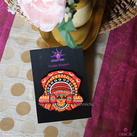 Kerala Mural Fridge Magnet - Theyyam 1 – EthniiChic