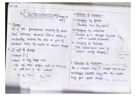 Image result for Electrostatics Lecture Notes