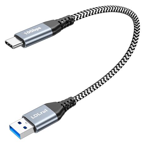 Short USB to USB C Cable 10Gbps Data Transfer, 3.2 Gen 2 USB to Type C ...