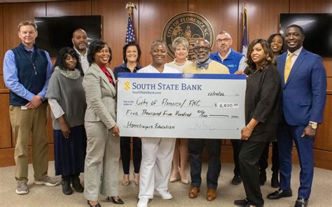 Today, South State Bank presented a $5,500 grant to... | City of Florence, SC