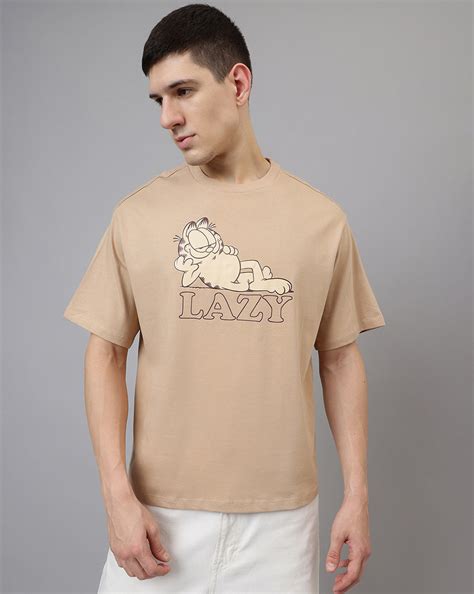 Garfield Printed Oversized Fit Tshirt For Men – Free Authority