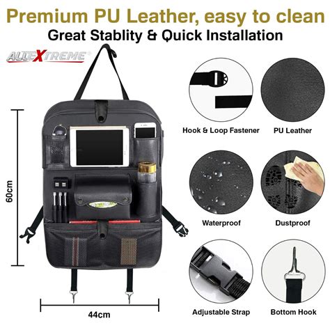 AllExtreme EXCBBO1 Universal Car Seat Back Organizer with 4 USB ...