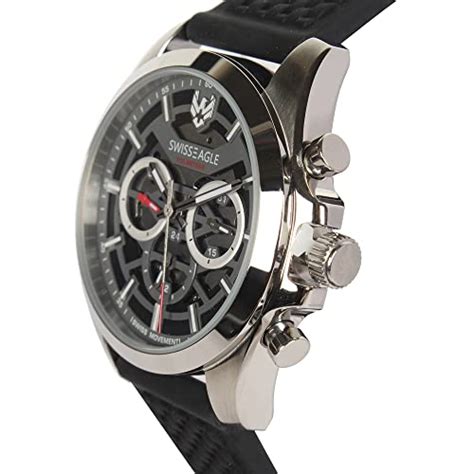 Buy Swiss Eagle Men's Chronograph Swiss Made Movement Watch (SE-9165 ...