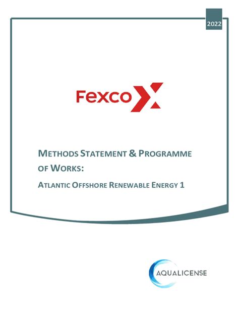 Fillable Online METHODS STATEMENT &PROGRAMME OF WORKS: Fax Email Print ...