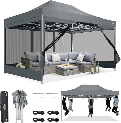 Amazon.com : COBIZI Canopy Tent 10x15 Heavy Duty Pop Up Canopy with ...