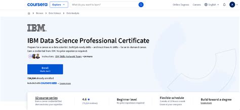 IBM Data Science Professional Certificate Course Banner