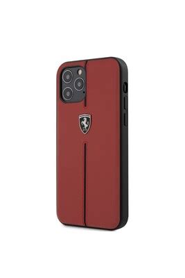 Coque et étui téléphone mobile Ferrari Coque Cuir Rouge ET Ligne Noire ...