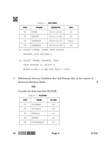 Computer Science Question Paper 的图像结果