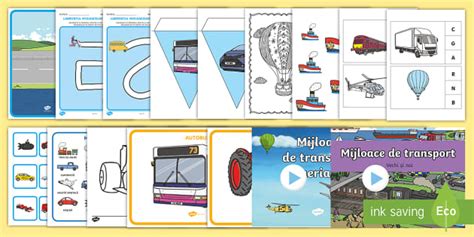 Mijloace de transport Pachet cu resurse pentru predarea integrată