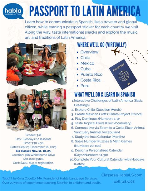 Sep 23 | Passport to Latin America: Spanish & Culture for 3rd-8th ...