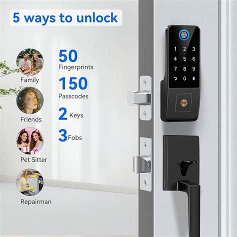 Smart Deadbolt With Lever Handles PHYSEN Smart Keyless Entry ...