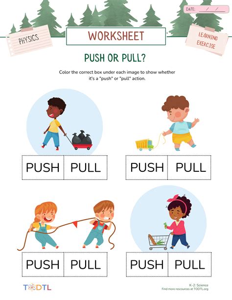 Push Pull Worksheet