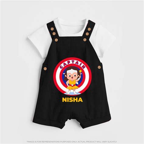 Baby's First Captain America Dungaree Set | Personalized Superhero Dun ...