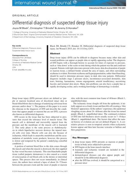 Image result for Deep Tissue Injuries