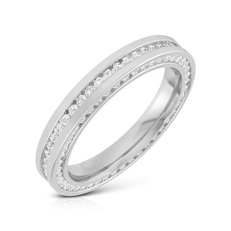 Uniquely Textured Platinum Couple Rings Eternity Style JL PT 528 ...