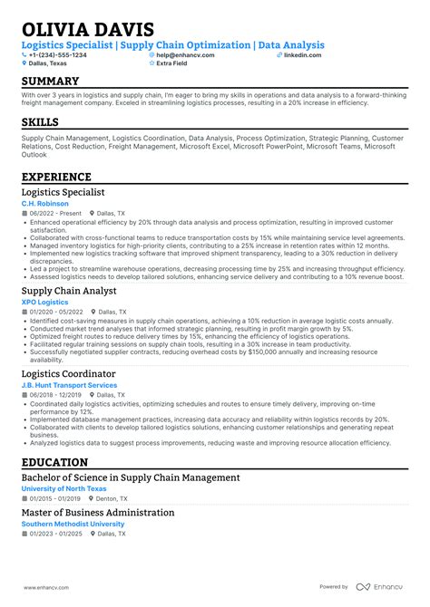 17 Logistics Coordinator Resume Examples & Guide for 2025