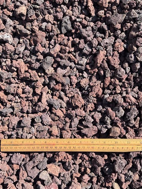1" Red Lava Rock - Black Gold Landscape Supply