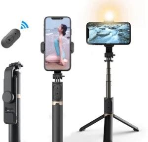 GUGGU UEI_615A_R1S Selfie stick tripod|| with wireless bluetooth remote ...