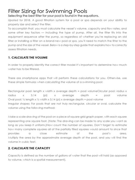 Pool Filter Sizing 的图像结果