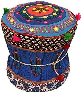 Rang Rohi Rajasthani Handmade Patchwork Cotton Mudda/Ottoman/Pouffe ...