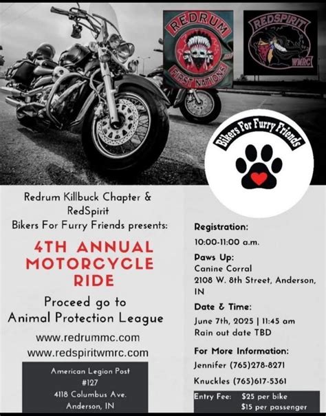 Redrum Killbuck Chapter and Redspirit Motorcycle Club 4th Annual Bikers ...