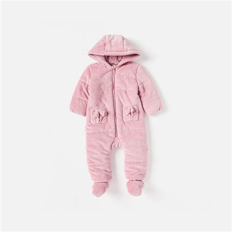 Buy Giggles Solid Hooded Romper with Long Sleeves and Zip Closure from ...