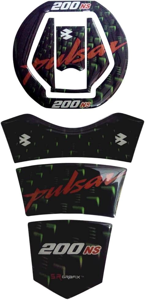 Generic top and Town Customize Bajaj Pulsar ns 200 Tank pad & Fuel Cap ...