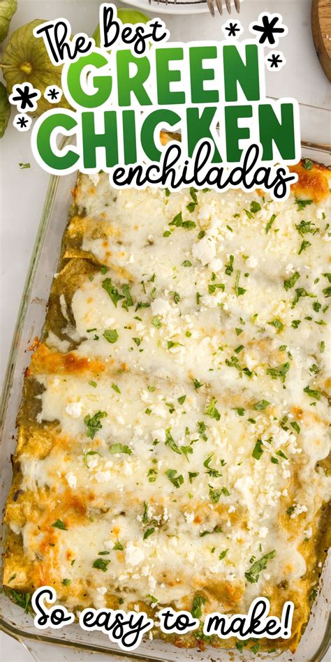 Green chicken enchiladas are packed with so much flavor, with a hint of ...