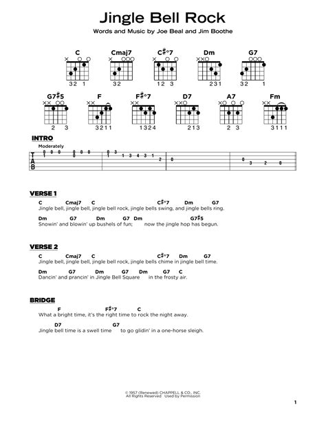 Christmas Carol/Song Lyrics With Chords For Jingle Bell Rock | atelier ...
