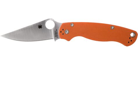 Spyderco Paramilitary 2 REX45 C81GPBORE2 Burnt Orange Sprint Run pocket ...