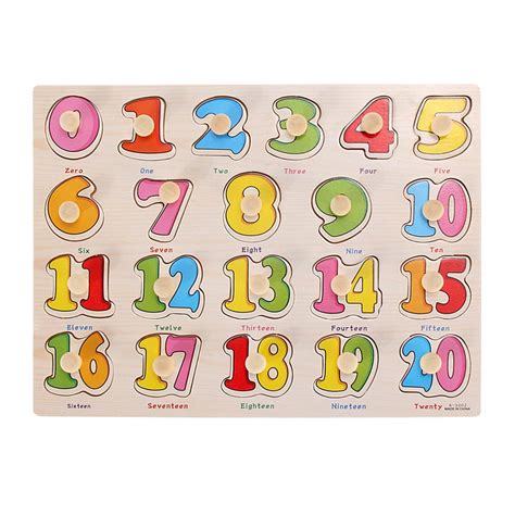 Classic Wooden Numbers Puzzle Bundle Board : Amazon.in: Toys & Games