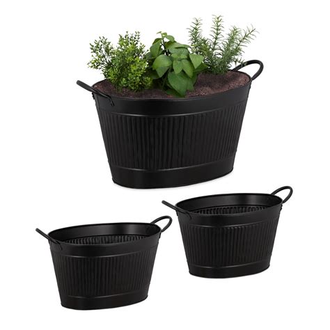 Buy Metal Tubs Set Of 3 in Vintage Look HERE
