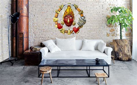 RSN Metal Multicolor Hanuman Ji Round Frame Metal Frame Wall Décor ...