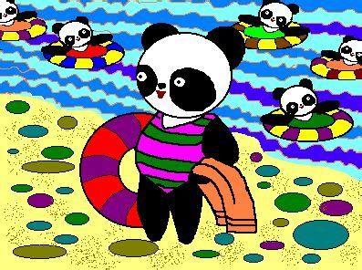 6画熊猫,用6画熊猫简笔画,4个6画成的熊猫简笔画_大山谷图库