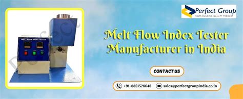 Melt Flow Index Tester Manufacturer in India