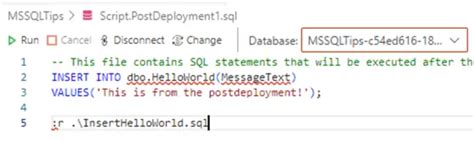 Image result for SQL Database Project Post-Deployment Example