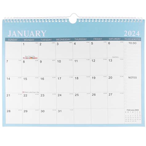 Eease 2024 2025 Monthly Wall Calendar Blue Hanging Schedule Planner