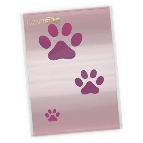 Buy CraftStar Dog Paw Print Stencil - Set of 3 Sizes of Dog Paw Print ...