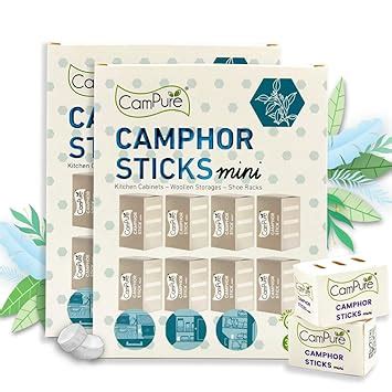 CamPure Camphor Sticks Mini (Pack of 2) - Wonderful Fragrance, Repels ...