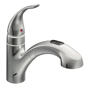Moen 67315C Integra One-Handle Low Arc Pullout Kitchen Faucet, Chrome ...