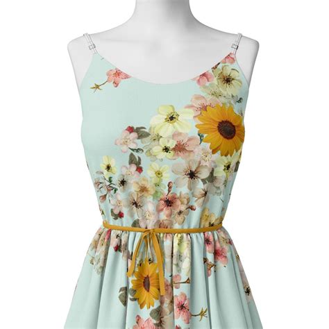 Buy Beautiful Floral Vine Pista Base Digital Printed Fabric – FAB VOGUE ...